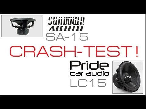 Sundown Audio SA-15 vs Pride LC-15   краштест crash-test