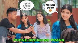 Breaking Stranger's Phone Prank On Girls 🤣 | Prank On Cute Girls | Serious Reactions 🫣 | TheRascals
