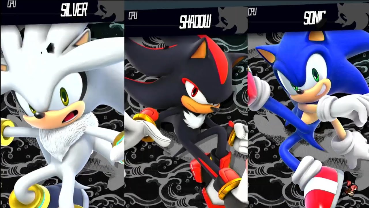 Sonic Vs Shadow Vs Silver - Super Smash Bros Mods - YouTube