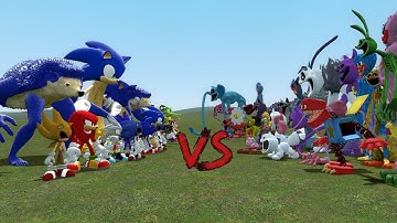 ALL SMILING CRITTERS POPPY PLAYTIME CHAPTER 3 VS ALL THE NEW SONIC TAPES  In Garry