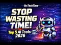 “Top 5 AI Tools That Will Save You HOURS in 2026 🚀 | ChatGPT, Canva, CapCut &amp; More”