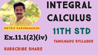 11th Std Maths Ex.11.1(2)(iv) Integrate 1/cos²x with respect to x