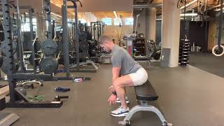 Supported Toe Touch Squat w/ T-Spine Rotation