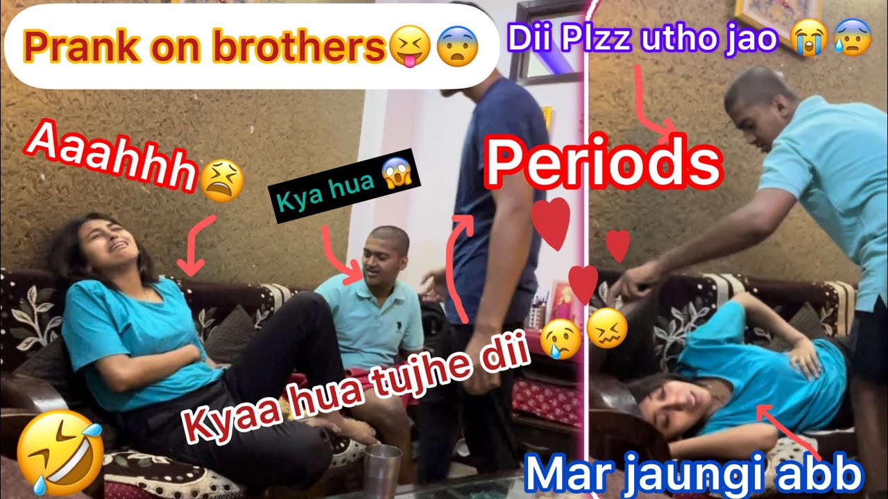 PERIODS PRANK ON BROTHER🩸😱|WENT WRONG😳RONE LAGE YE😟