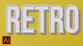 Illustrator Trick : Simple Way to Create Retro Text