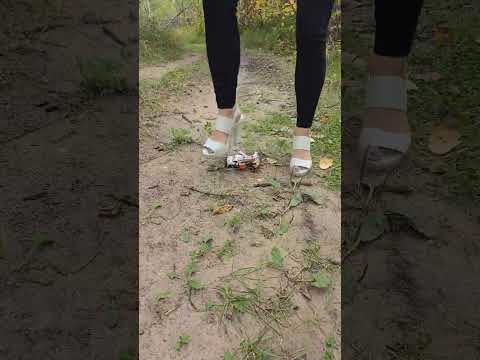 Toy car crushed in heels #asmrcrunch #highheels #asmrstomp #asmrsounds #asmr #walkinginheels