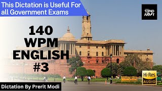 140 WPM Dictation for Rajasthan Vidhansabha Reporter in English | Steno Practice Dictation Class πͺπ―