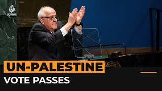 UNGA votes in favour of expanding Palestine's rights | Al Jazeera Newsfeed Resimi