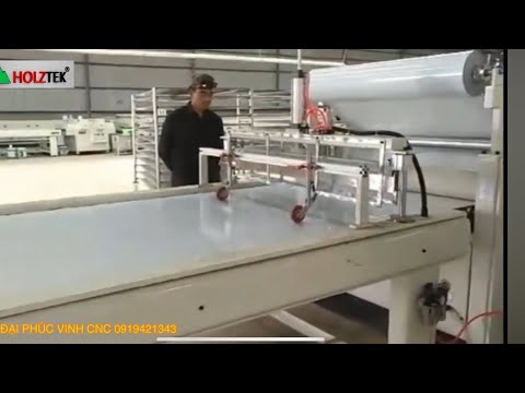 Hát-1300FP| Máy dán màng Pe bảo vệ ván | máy phủ màng pe ván công nghiệp 