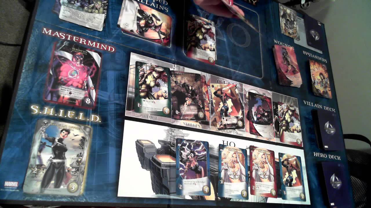 Marvel Legendary Deck Builder game. XMen setup. YouTube