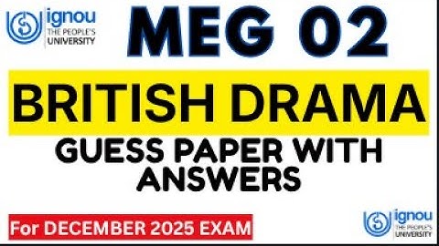 IGNOU MEG 02 GUESS PAPERS FOR DEC 2025 EXAMS | MEG 02 IMPORTANT QUESTIONS FOR DEC 2025 EXAM #meg02