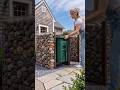 DIY Gabion Stone & Wood Trash Can Screen with Planter Box 😁
