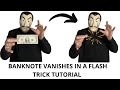 BANKNOTE VANISHES IN A FLASH 💵💥MAGIC TRICK TUTORIAL