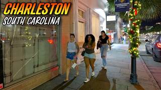 Charleston South Carolina Night Walk - 4K 60fps