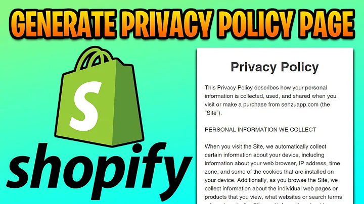 Protect Your Customers: Generate a Privacy Policy for Shopify Store