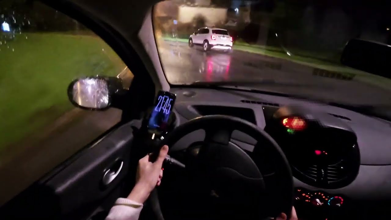 NIGHT DRIVE WITH RAIN ASMR POV
