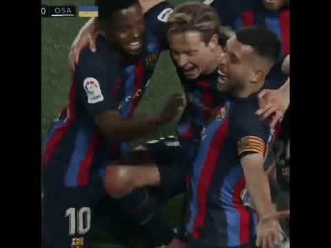 برشلونة وهدف قاتل في مرمى اوساسونا وحسم الدوري الاسباني Football Barcelona برشلونة 