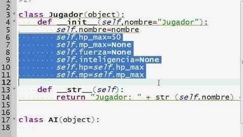 Programacion Python 32b : Juego Objetos Parte1 (Clase Jugador y AI)