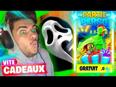 Live Fornite pp Cadeaux, défilé de mode, fight, concours de skins, partie perso !