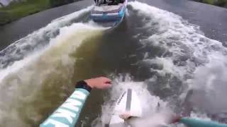 Black Revolt Team rider Ash Richardson Wakesurfing POV Moscow June 2016