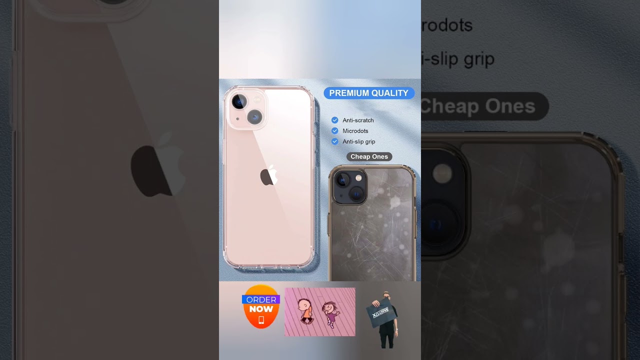 Back Cover Case for iPhone :13 (TPU + Polycarbonate : 