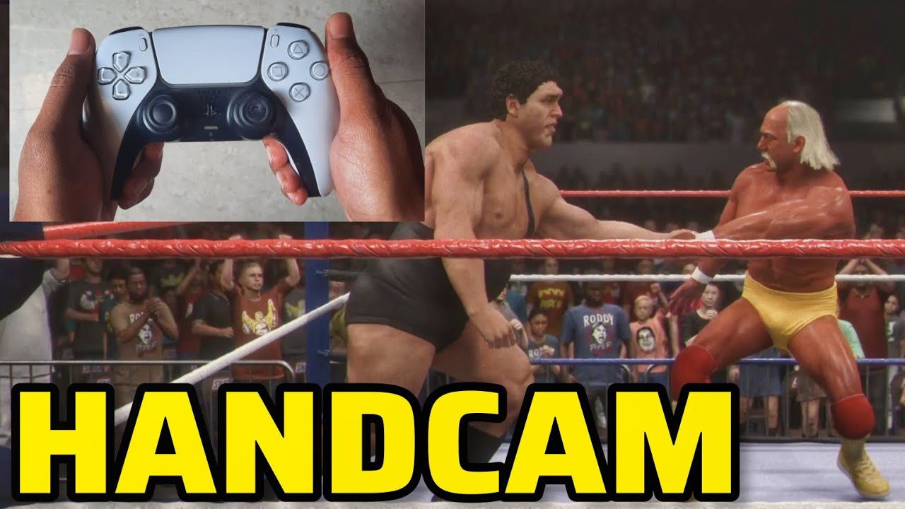 HANDCAM — Теперь ударь Андре ирландским хлыстом с оттяжкой, пока ты на ринге! | WWE 2K24
