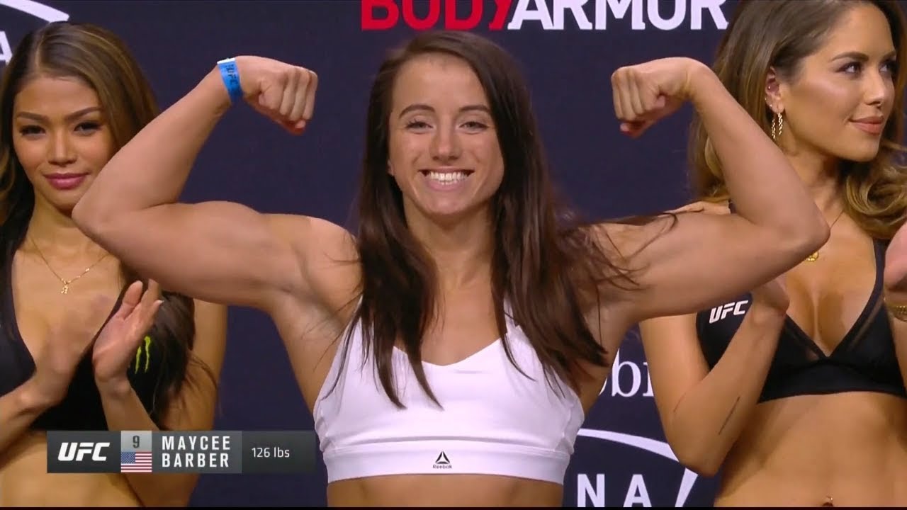 Roxanne Modafferi vs. Maycee Barber - Weigh-in Face-Off - (UFC 246: McGrego...