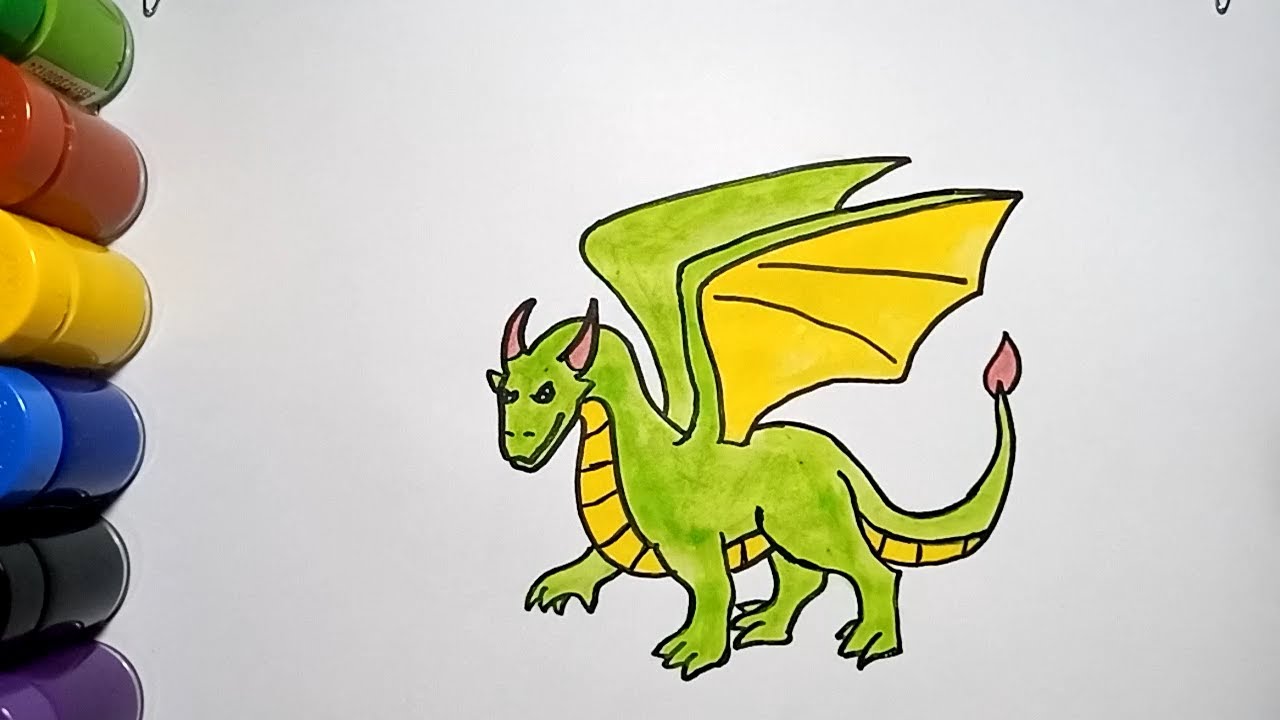 Cara Menggambar Naga Mudah Dan Bagus How to draw a dragon easy for