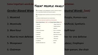 Biasfree Communicationbiased Words Dont Use In Communicationuse Gender Neutral Words