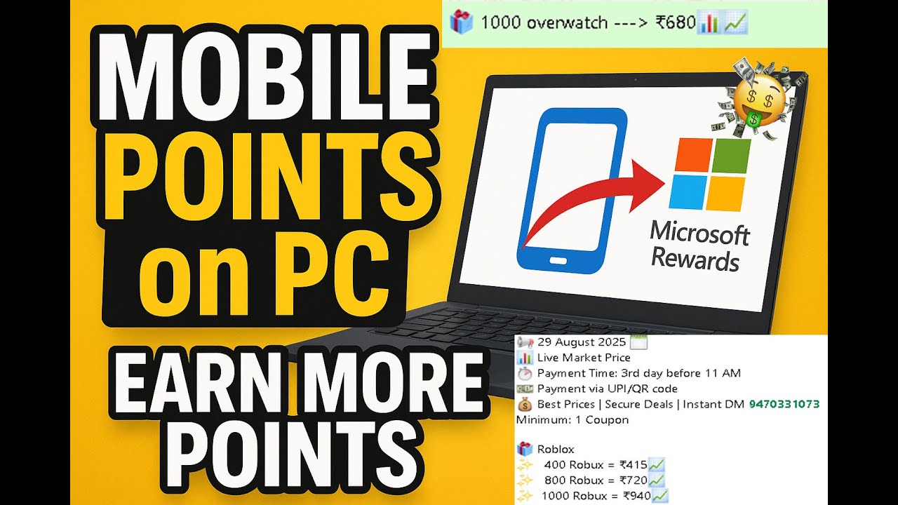 How to Earn Mobile Search Points on PC | Microsoft Rewards Trick 2025 🚀 ...