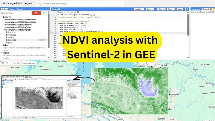 NDVI analysis with Sentinel-2 in GEE | Google earth engine tutorial