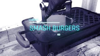 Brisket Smash Burgers - Weber GA - Que-tensils Smasher, Smash Plate and Turner.
