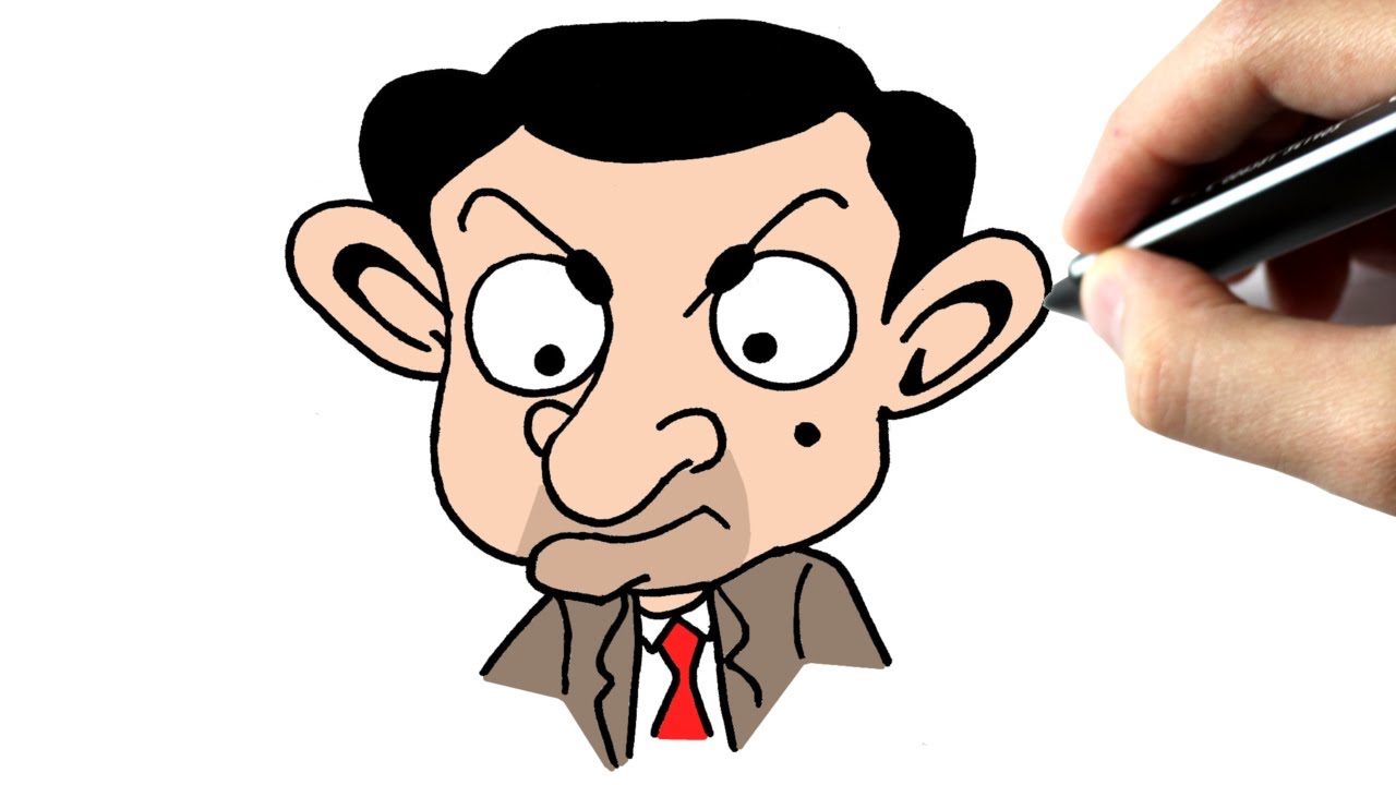 How to draw Mr Bean and Teddy Cartoon | Learn Drawing for ...