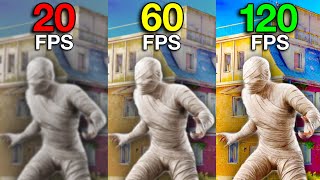 Does FPS Matter or SKILL 😱 20FPS vs 120FPS | PUBG Mobile