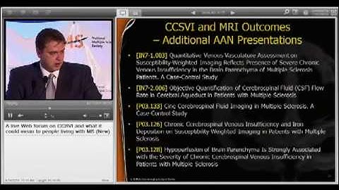 CCSVI Web Forum Part 6 of 14  April 2010  American Academy of Neurology  National MS Society