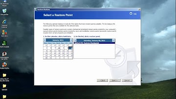 How to use System Restore in XP