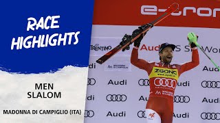 Schwarz takes thrilling Men's Night Slalom at Madonna di Campiglio | Audi FIS Alpine World Cup 23-24