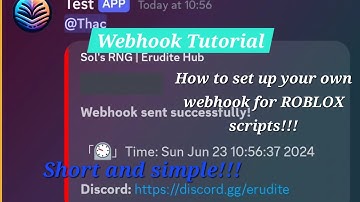 How to use webhook for ROBLOX scripts tutorial
