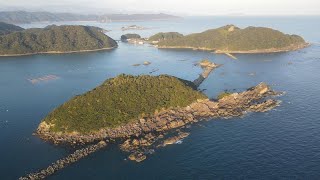徳島県海部郡海陽町　竹ヶ島漁港で空撮！！