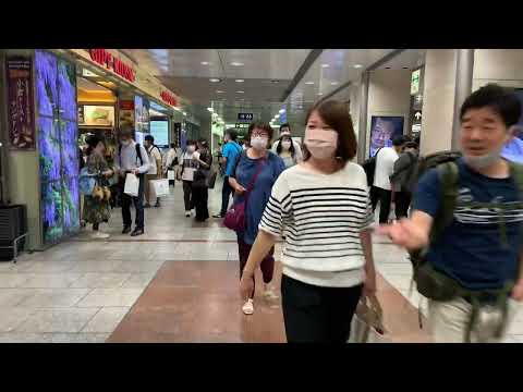 A virtual walk through Nagoya Station Japan at rush hour