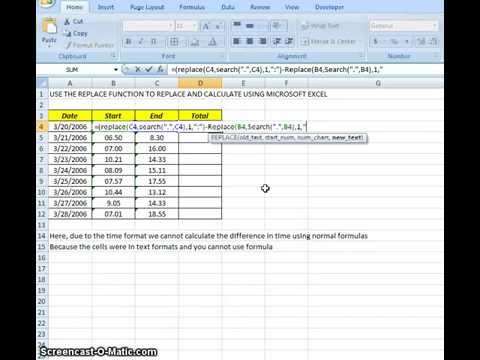 00065 - How To Use The REPLACE Function To Replace And Calculate Using Microsoft Excel