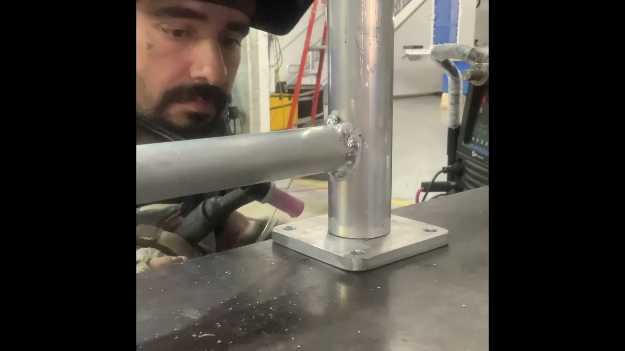TIG welding aluminum tubing with millers dynasty 400 YouTube