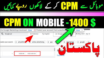 Google Ad | High CPM Keyword in Pakistan |How To Earn $1400 Dollar on 1000 Views | CPM WORK