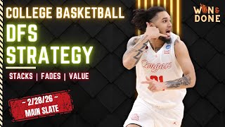 College Basketball | NCAA Mens Basketball | DFS Main Slate | NCAA Picks | CBBDFS | NCAA Tournament