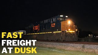 CSX Q032 Flies Thru Goose Creek at Dusk [1080p60]