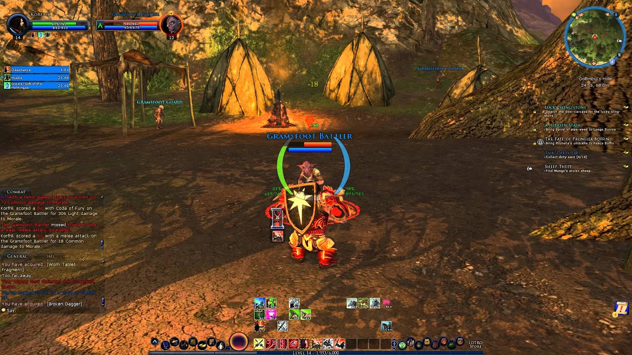 LOTRO - Dwarf Minstrel - Fellowship  (group) quest