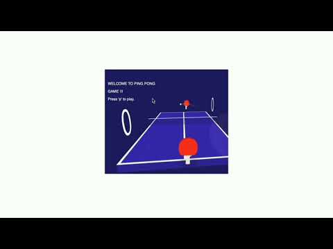 Ping Pong Game in p5.js