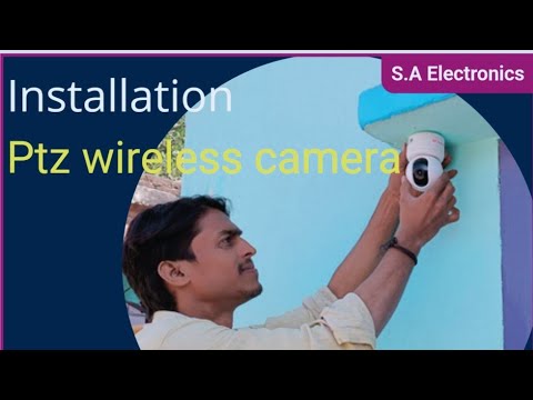 ptz wireless wi-fi camera installation - YouTube