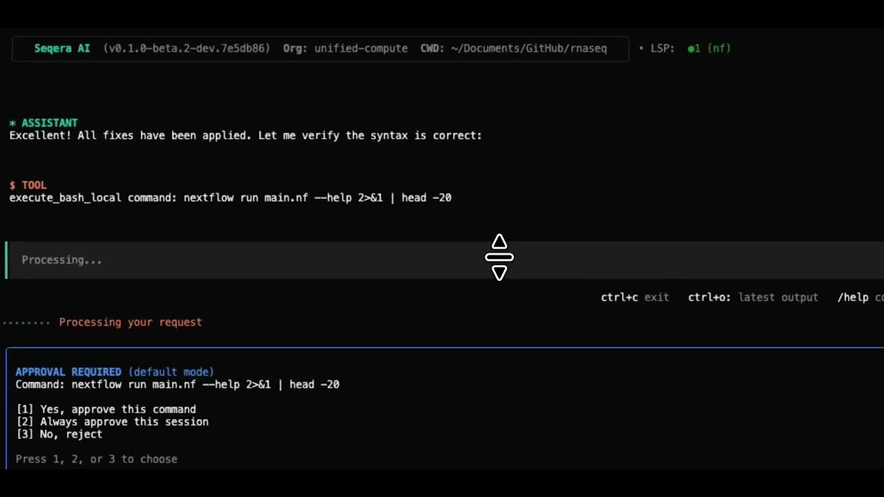 Debug Nextflow script errors with Seqera AI CLI - YouTube