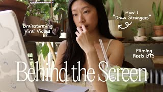 NYC Vlog ☕️☁️ "Sketching Strangers", IG Reels Behind the Scenes, Cafe Hopping